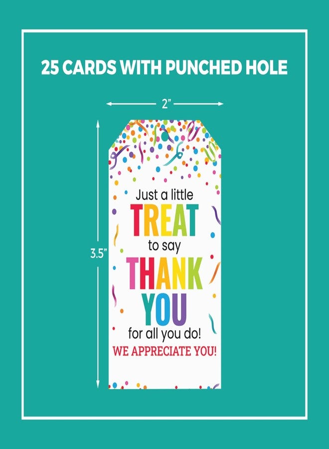 Pink Pixie Studio Appreciation Thank You Gift Tags, Pack of 25 Hang Labels, Favor Tags for Employees, Volunteers, Teachers, Secretary, Friends, Made in The USA - Image 2